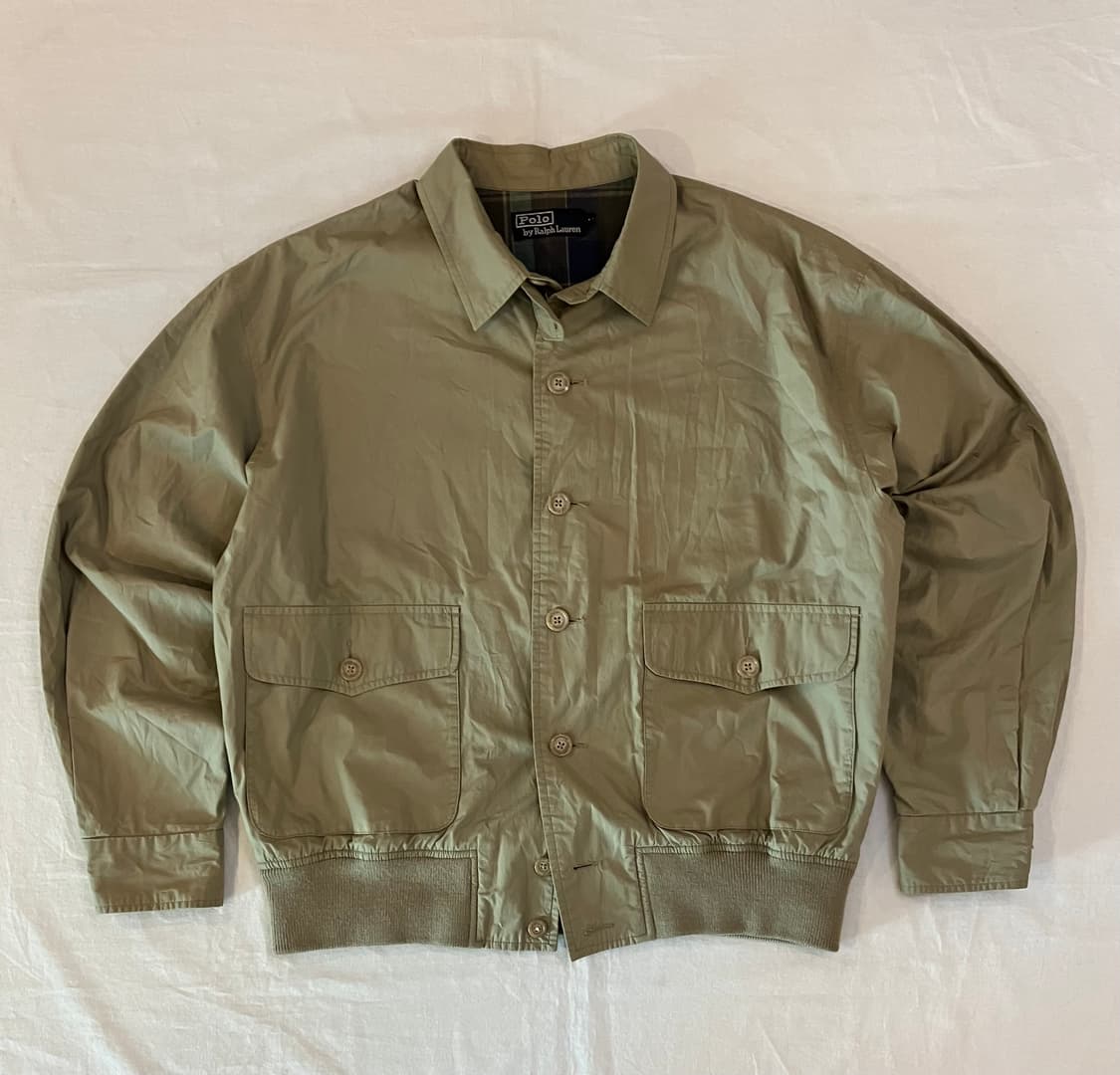 90s 폴로 랄프로렌 A-2 풀라이트 라이닝 봄버자켓 상품이미지1