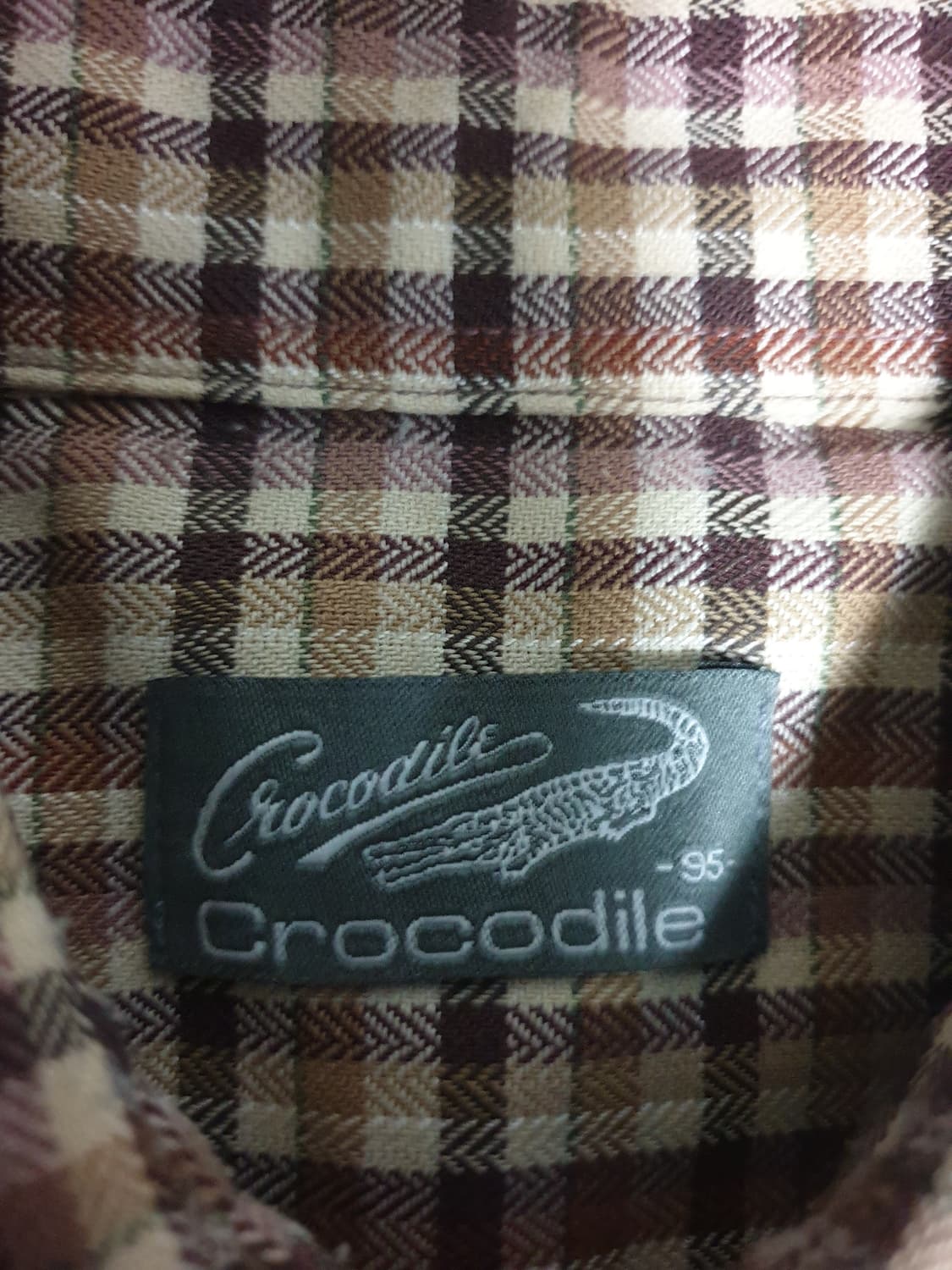 크로커다일 빈티지 깅엄체크 긴팔셔츠 (M) 상품이미지3