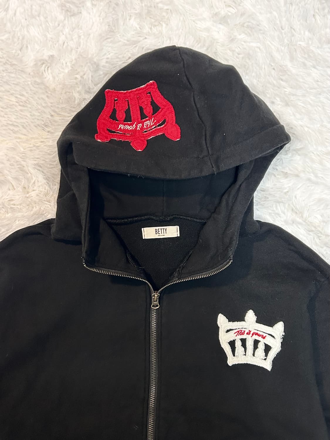 royal crowns patch hood zip-up 상품이미지2