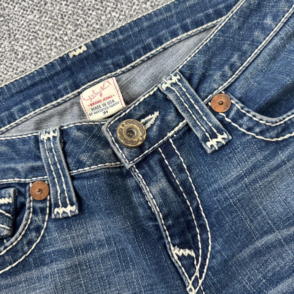 트루릴리전 화이트 스티치 부츠컷 31 상품이미지5