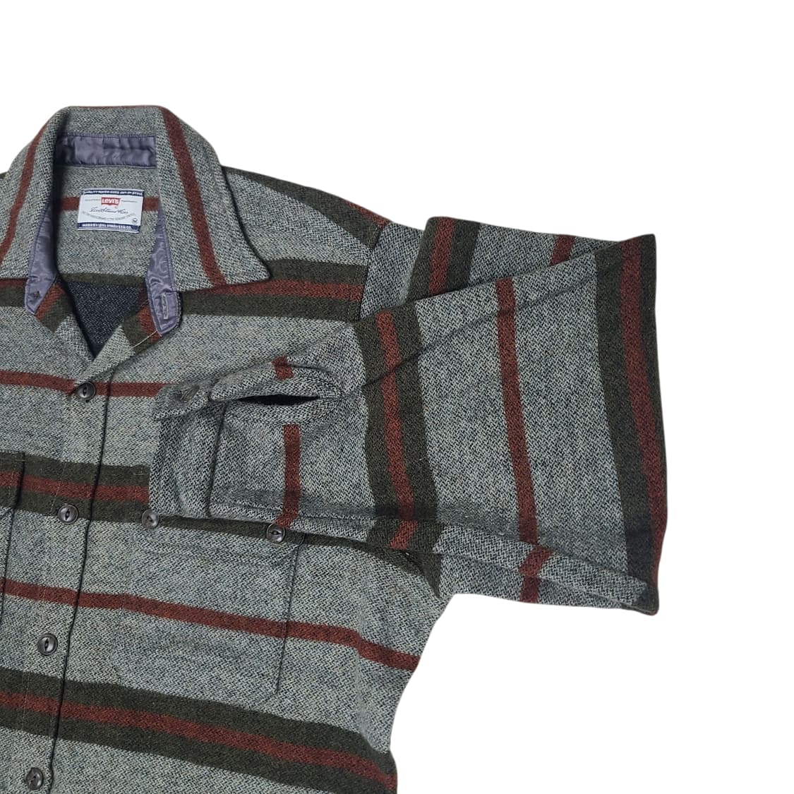 '90s Levi's 헤링본 울 셔츠(made in japen) 상품이미지3