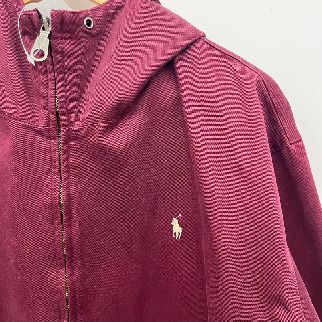 폴로 랄프로렌 후드 자켓 버건디 여L 상품이미지2