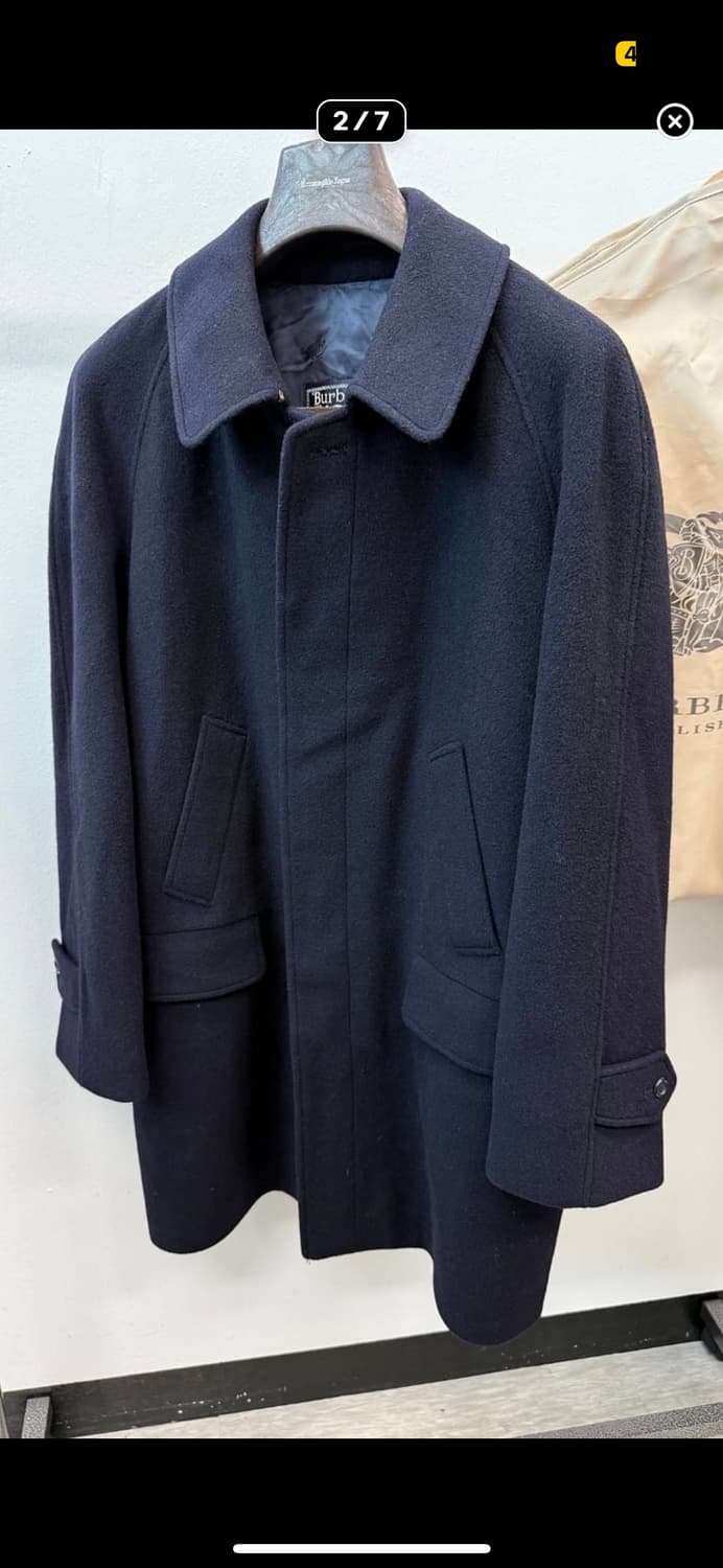 Burberry vintage navy half coat 상품이미지1
