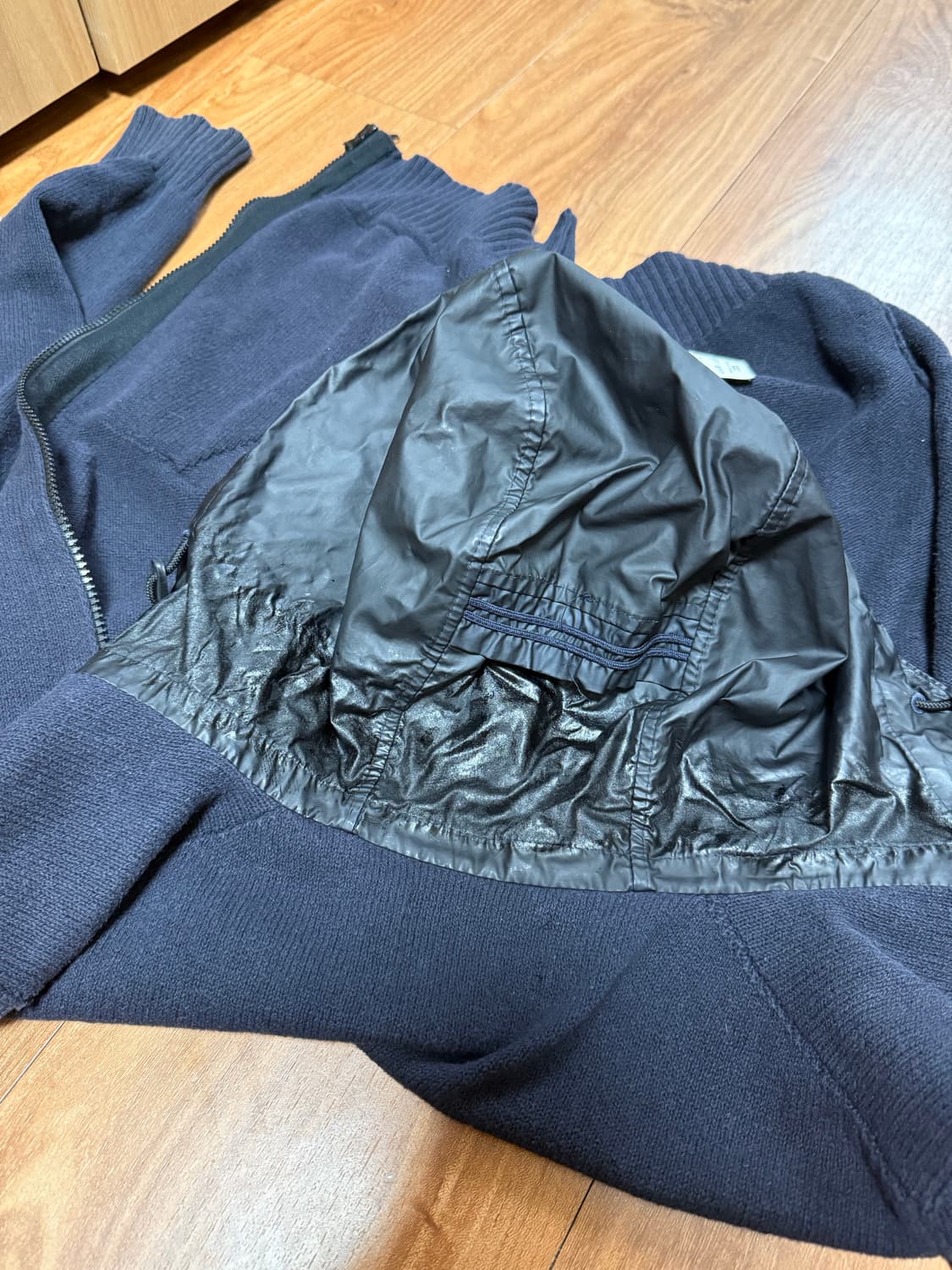 [L] 스톤아일랜드 나일론 니트 후드집업 상품이미지4