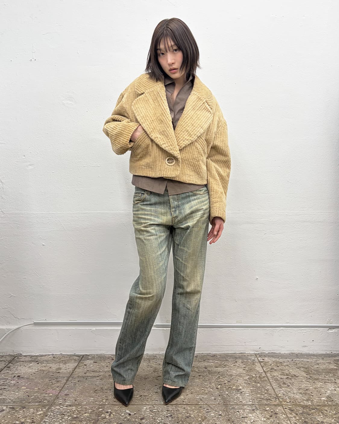 80-90s I.S. by 이세이 미야케 크롭 자켓 상품이미지6