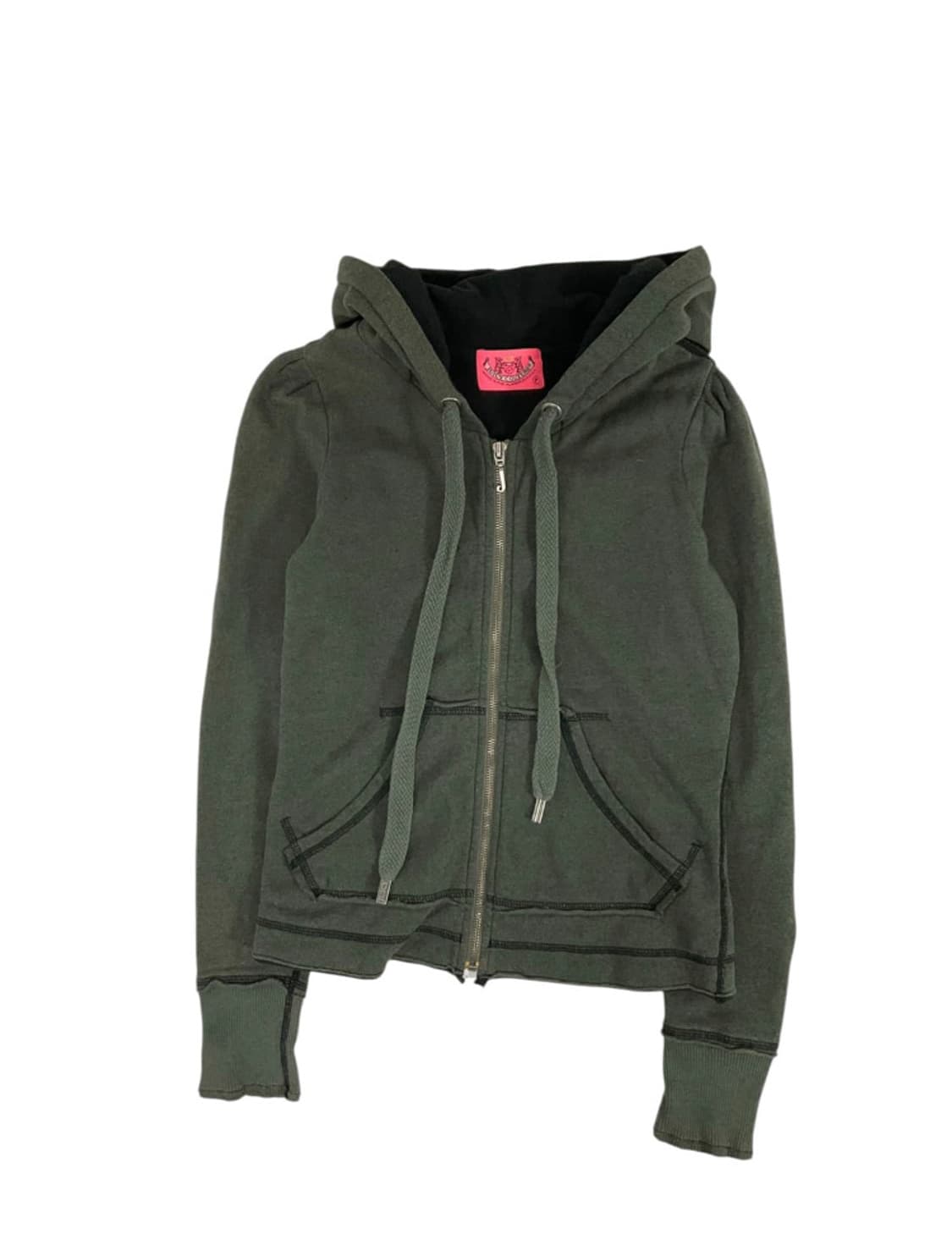 쥬시쿠뛰르 카키 후드집업 상품이미지2