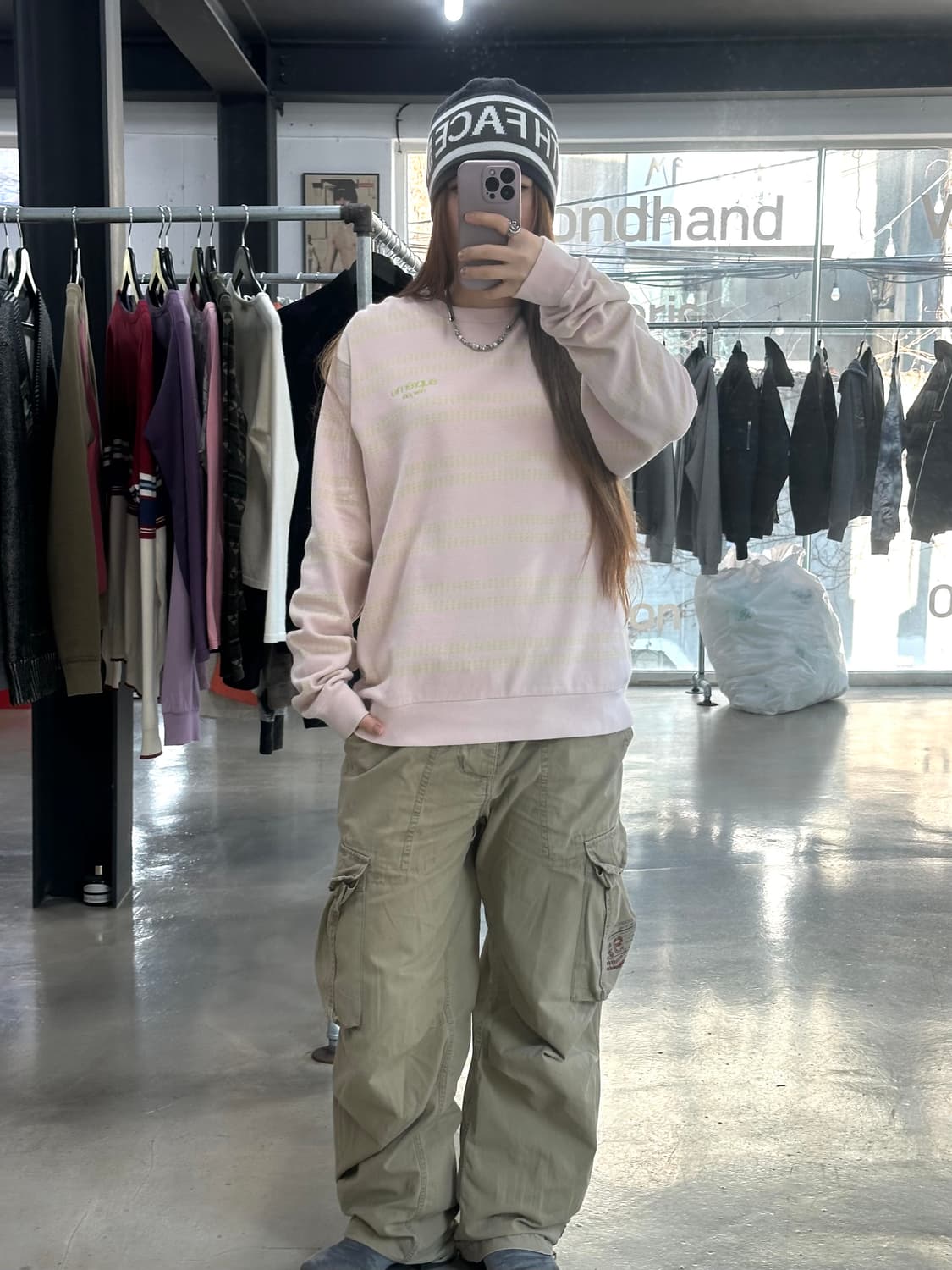 슈프림 18SS 데쉬 스트라이프 크루넥 맨투맨 상품이미지2