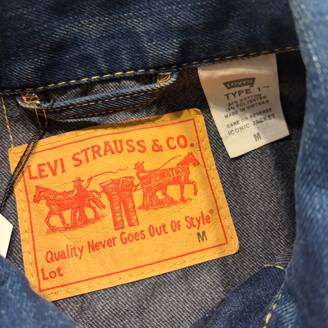 [M] 00s 리바이스 01105-0370 타입원 데님 자켓 D805 상품이미지5