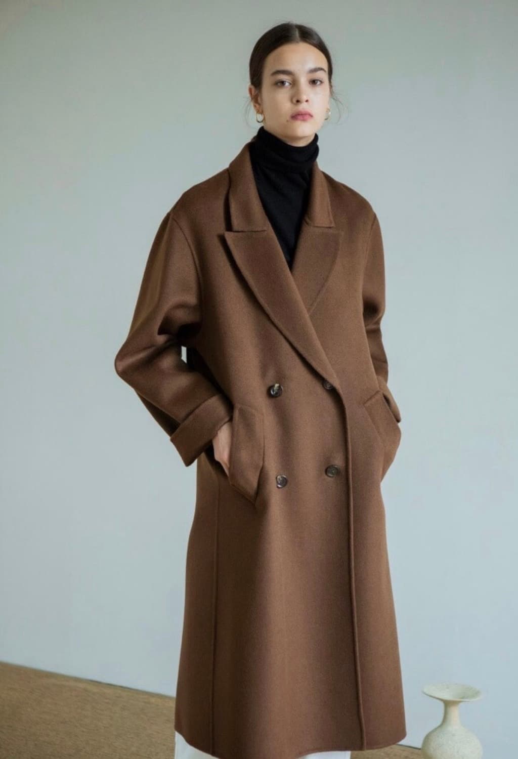 Ore 오어 울 캐시미어 더블 코트 상품이미지2