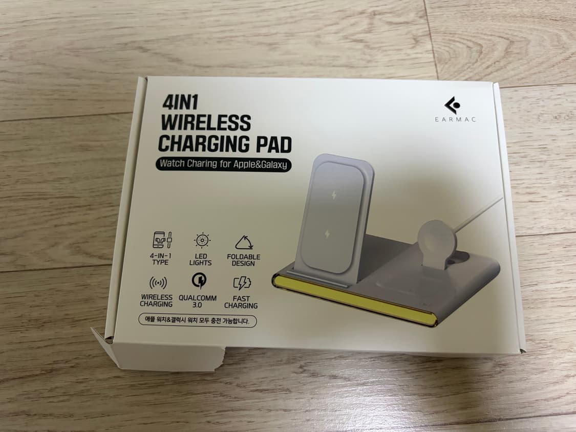 이어맥 4in1 무드등 무선충전패드 15W 고속 충전기 상품이미지1