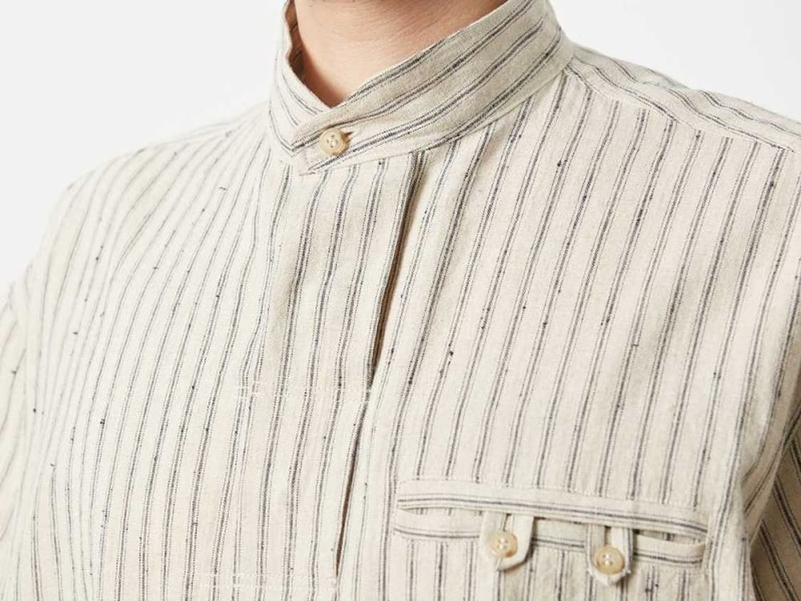 [XL] 스노우피크 재팬 린넨 스트라이프 셔츠 상품이미지2