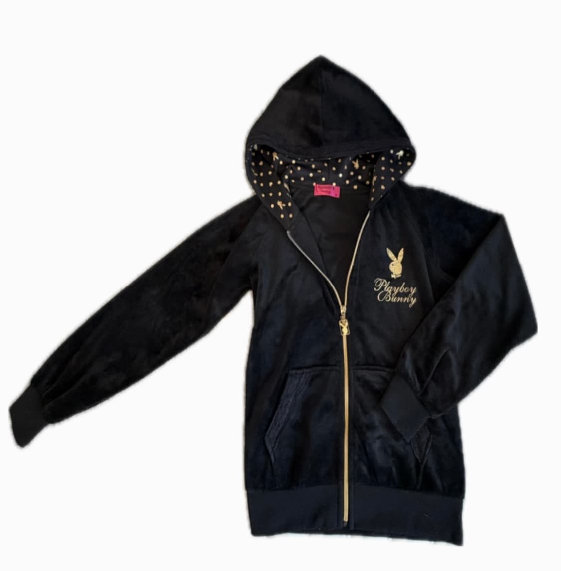 Vintage PLAYBOY 플레이보이 벨벳 후드집업 상품이미지1