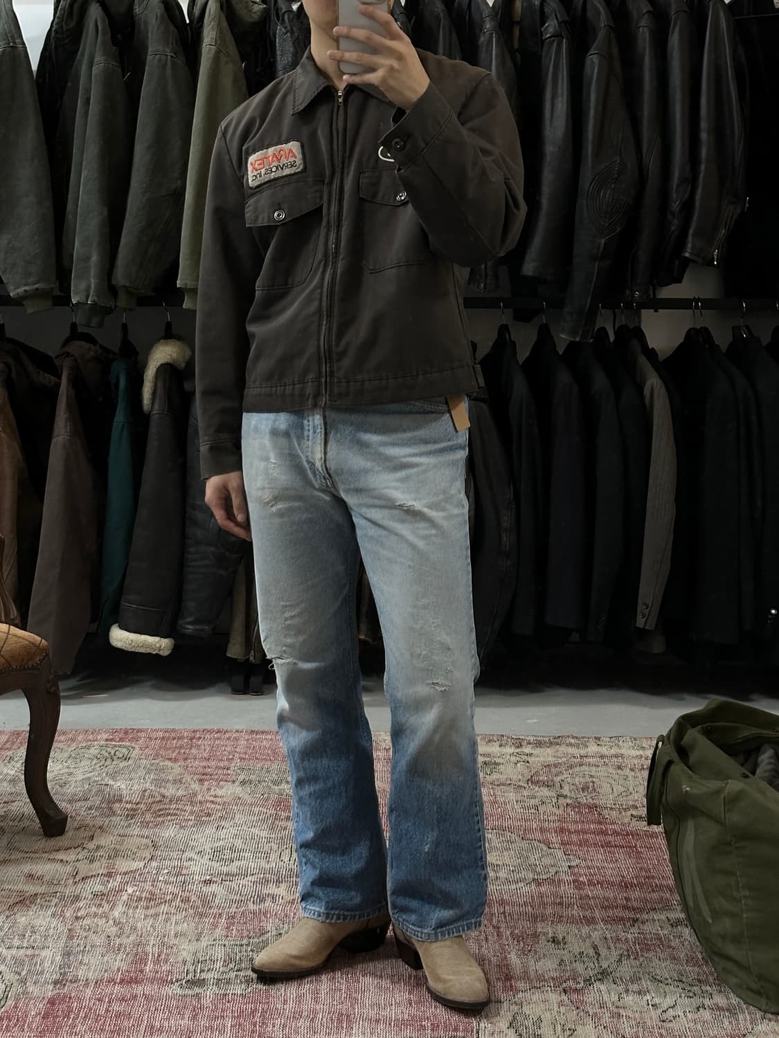 *데드스탁* 90's USA 토니라마 러프아웃 스웨이드 웨스턴 부츠 상품이미지3