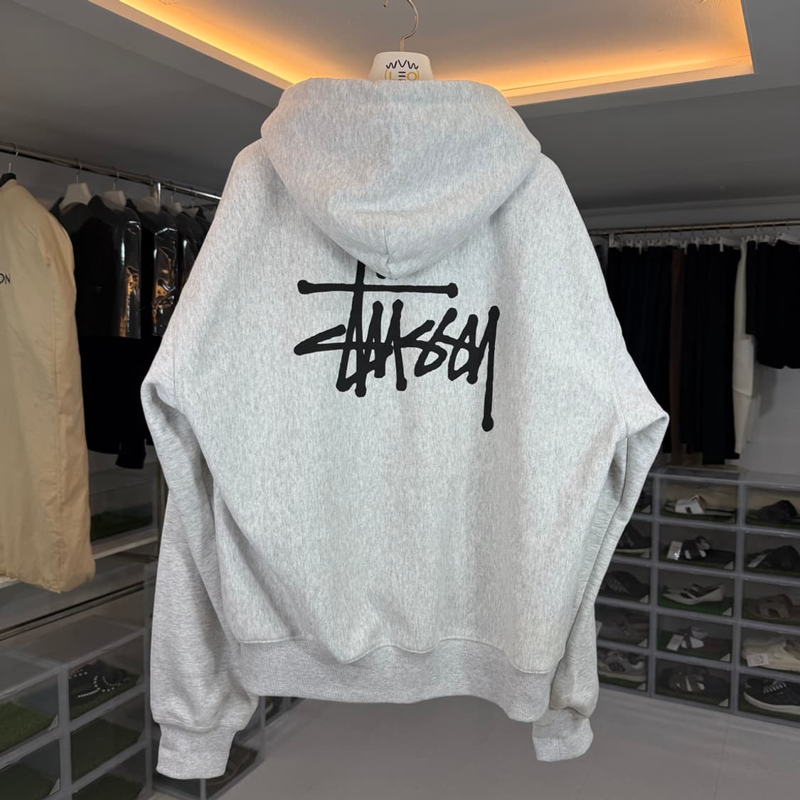 [리오브] 스투시 베이직 애쉬 헤더 후드집업  상품이미지1