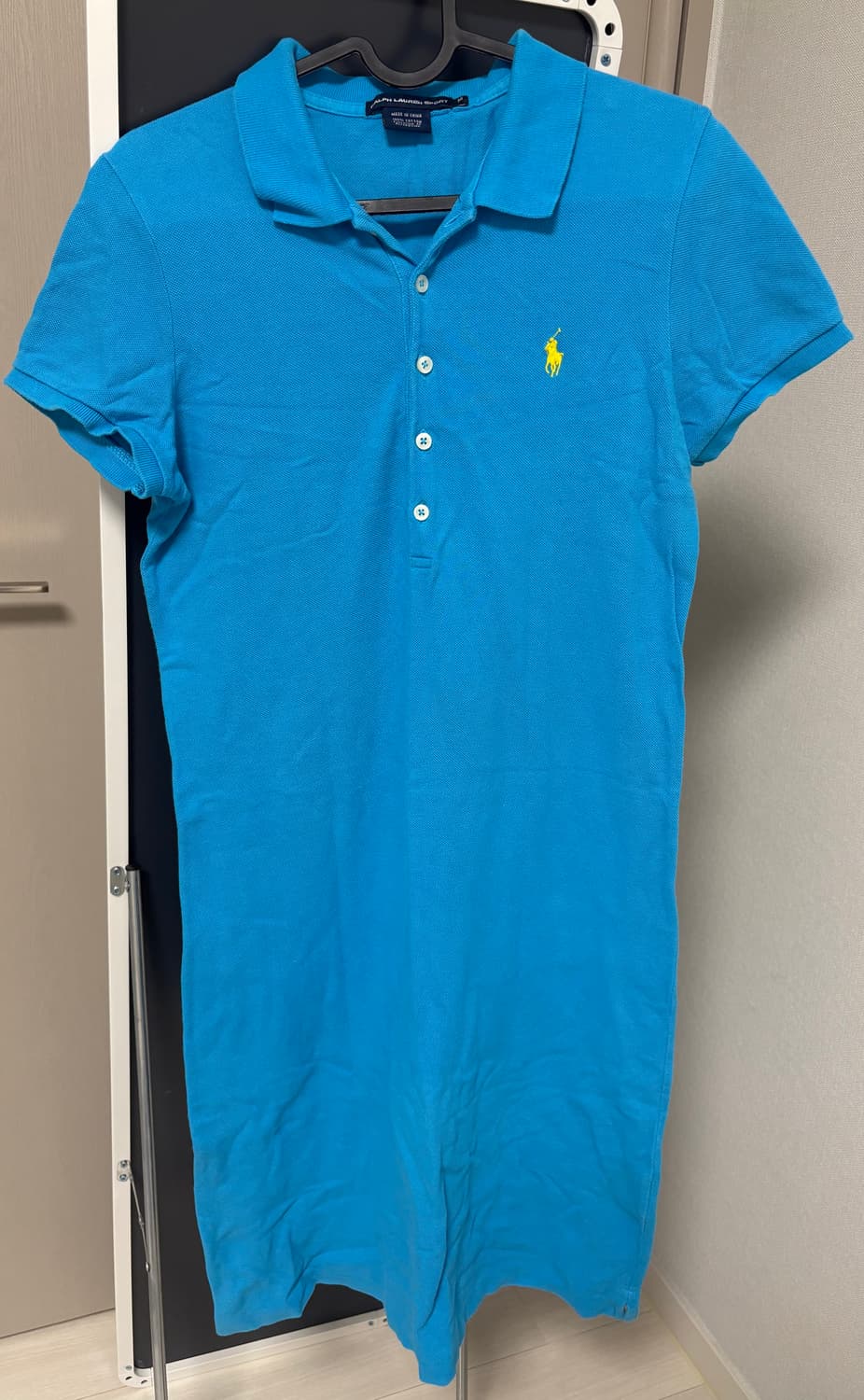 폴로 하늘색 롱원피스 상품이미지1