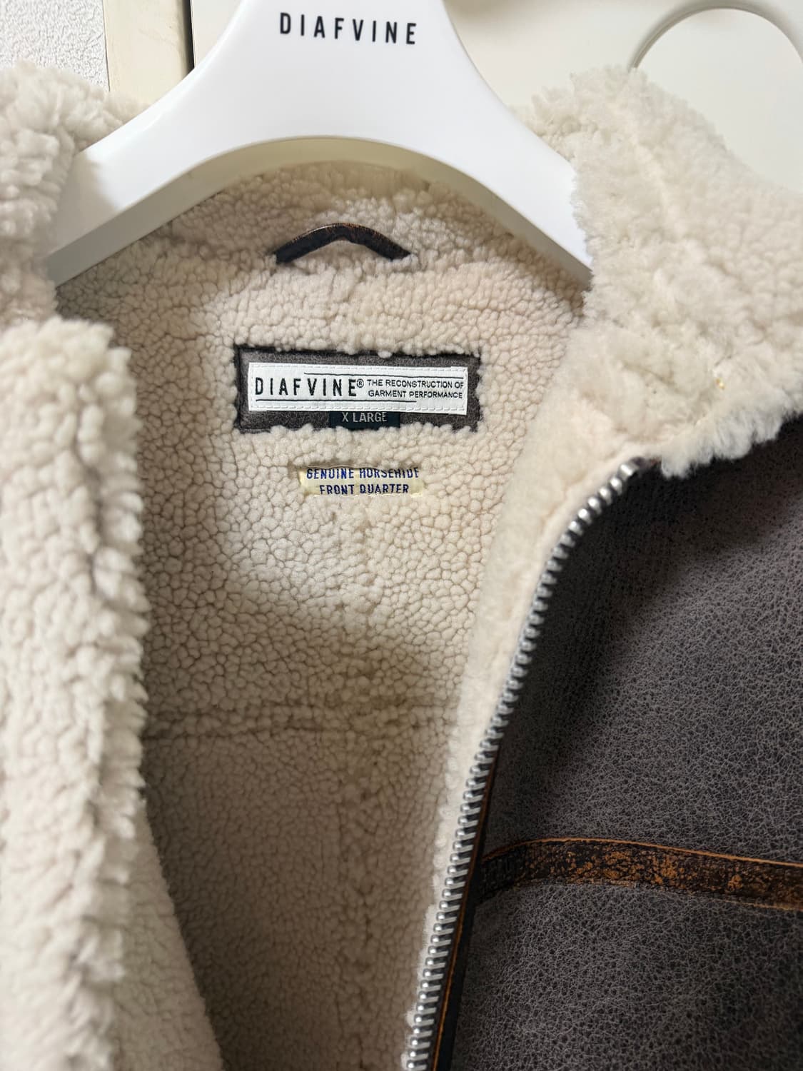 디아프바인 무스탕 자켓 XL 상품이미지3