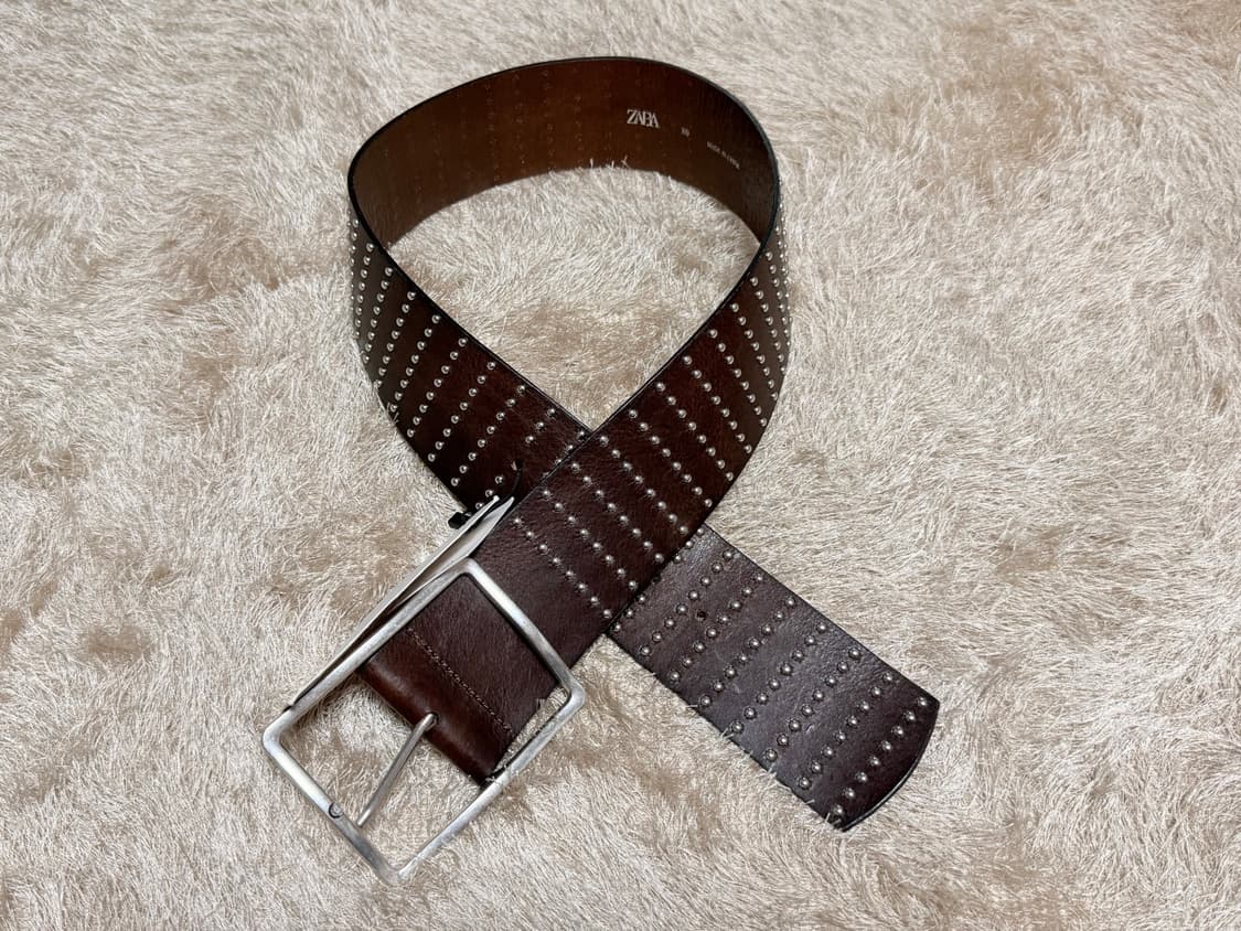 자라 리얼 레더 스터드 벨트 상품이미지2