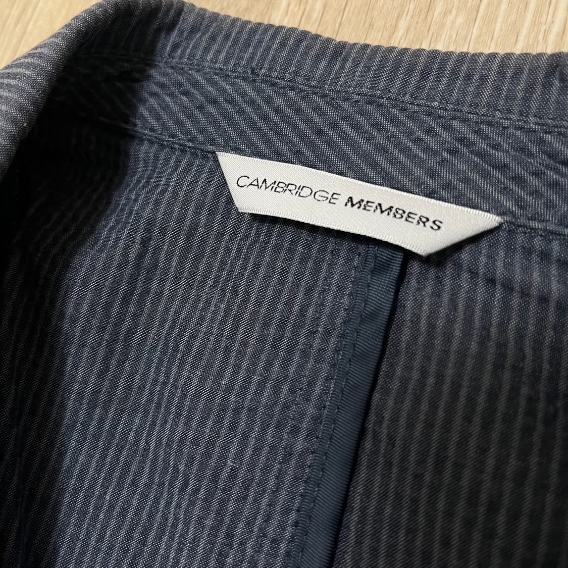 캠브릿지 멤버스 시어서커 스트라이프 블레이저 정장자켓 [차콜] L/100 상품이미지5