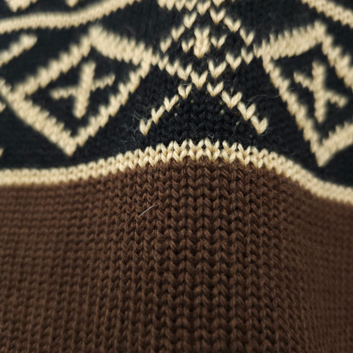 브라운 노르딕 패턴 터들넥 니트 일본빈티지 상품이미지6
