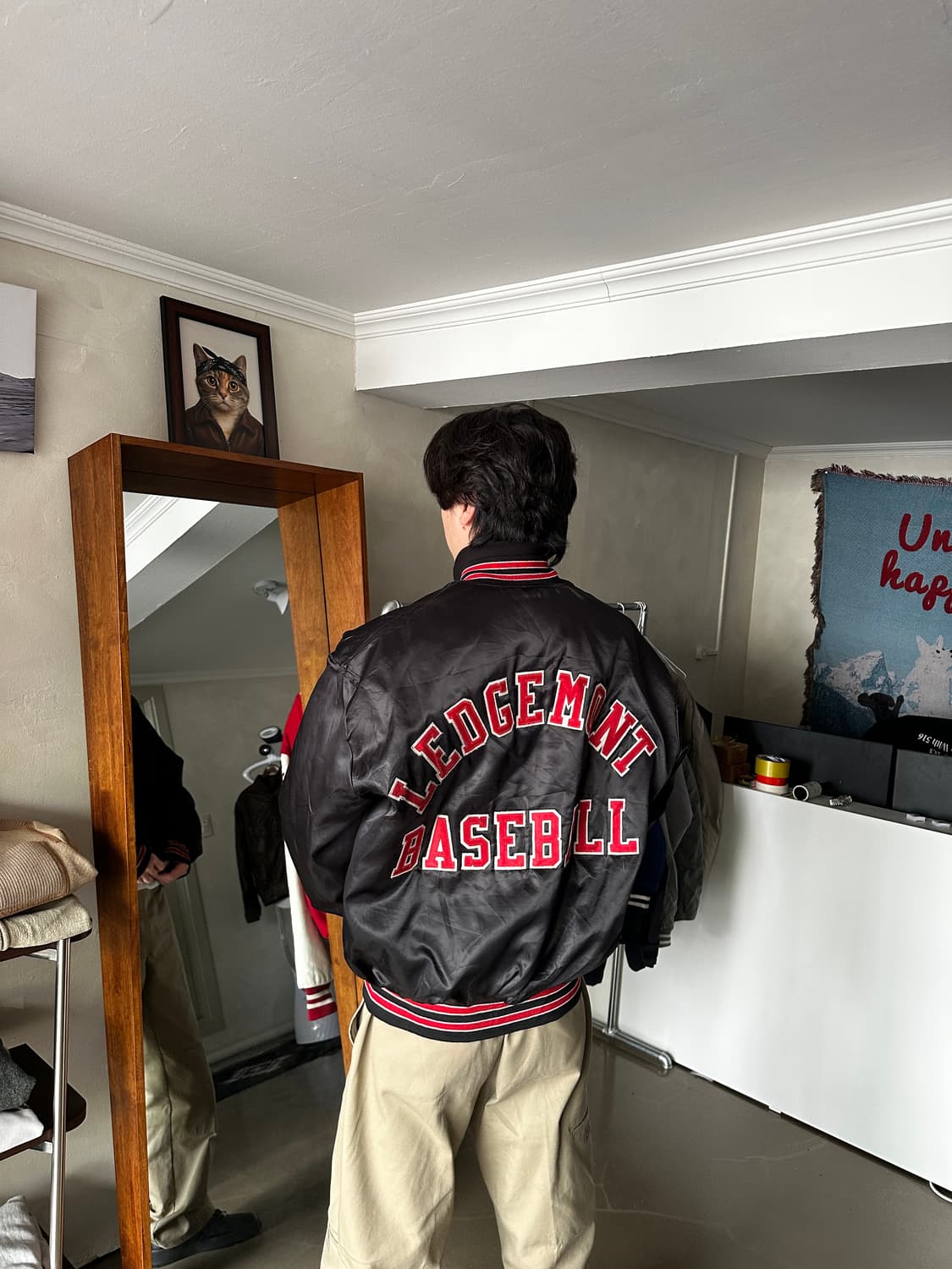 Holloway LEDGEMONT BASEBALL 사틴 바시티 자켓 상품이미지1