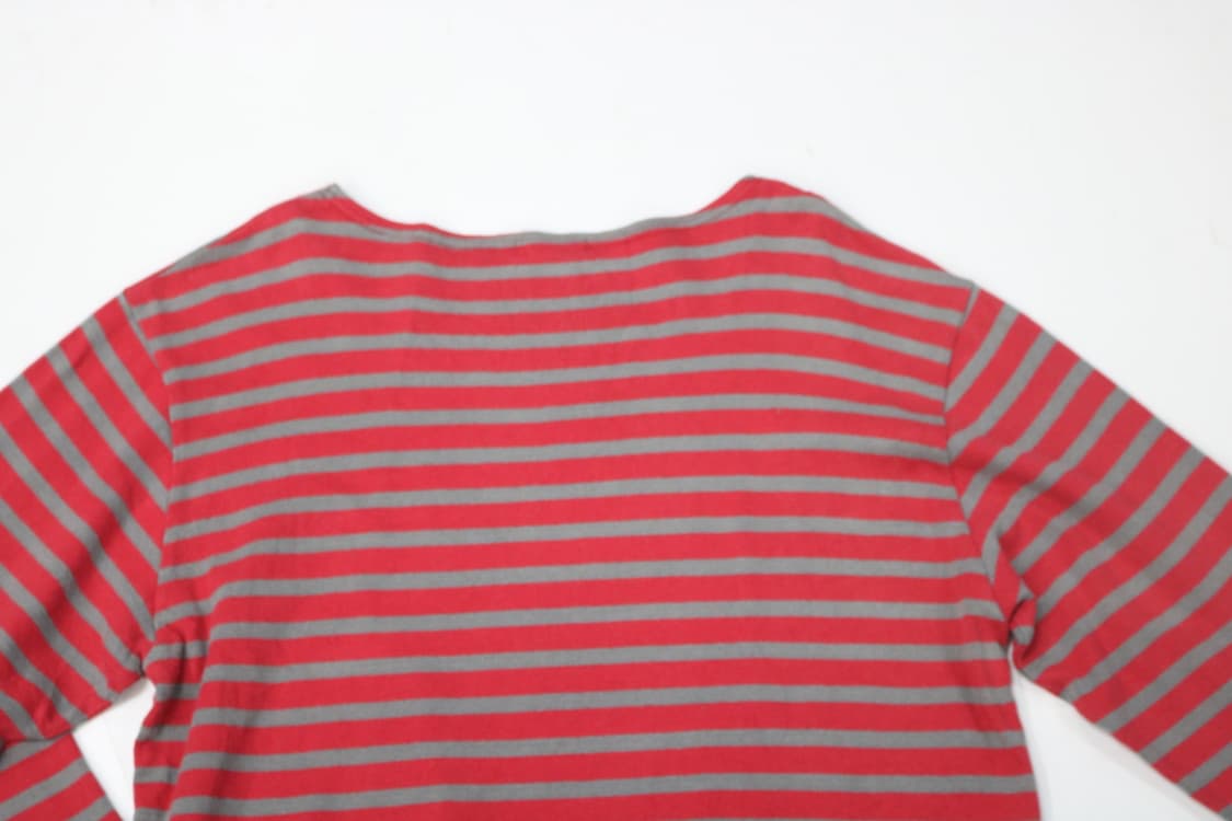 SHIPS 쉽스 레드 그레이 스트라이프 보트넥 긴팔 티셔츠 (L) 상품이미지7