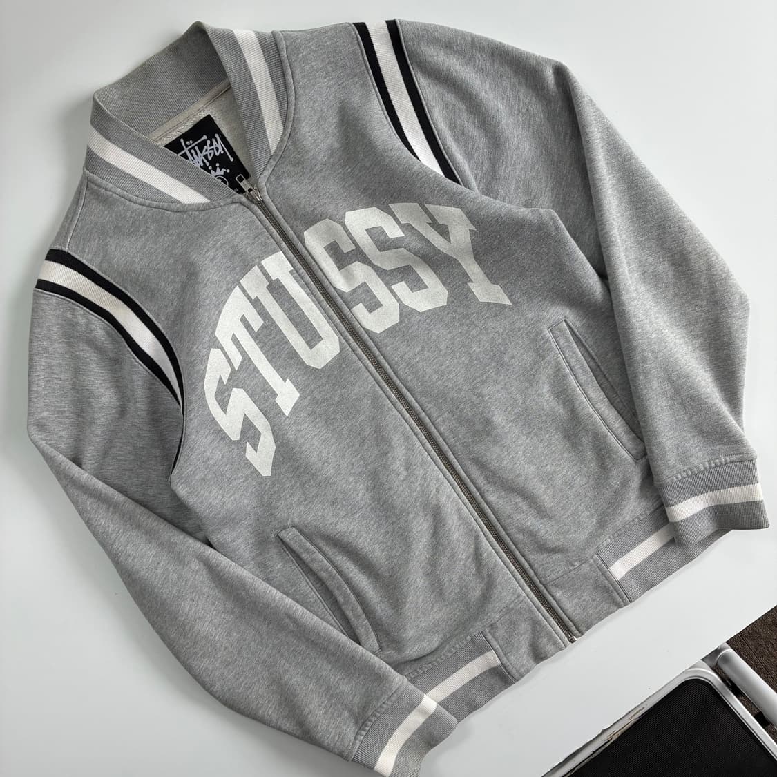 Stussy 스투시 00‘s stussy 아치 코튼 바시티 자켓 상품이미지3