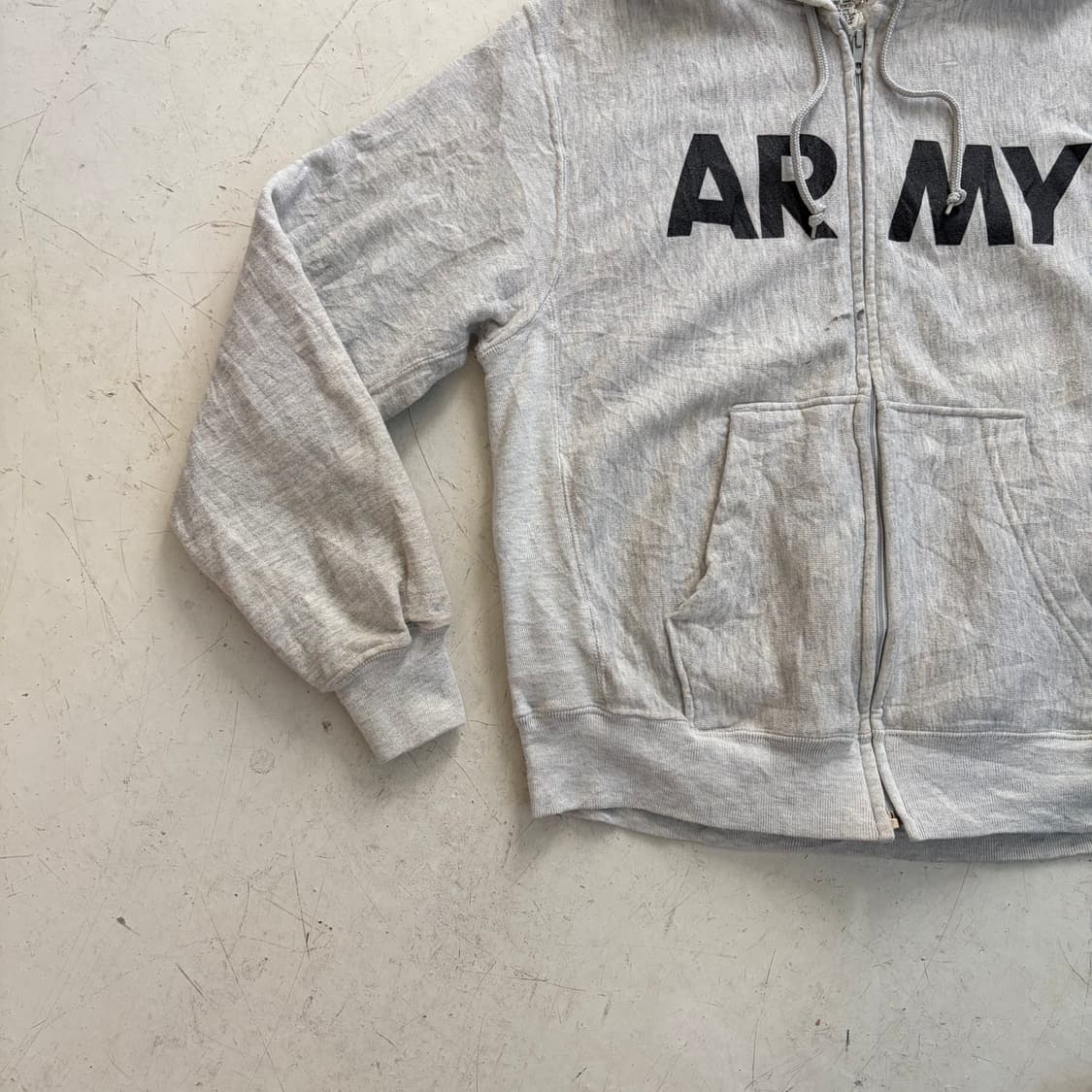 US ARMY USA OG 빈티지 후드집업 자켓 M 상품이미지3