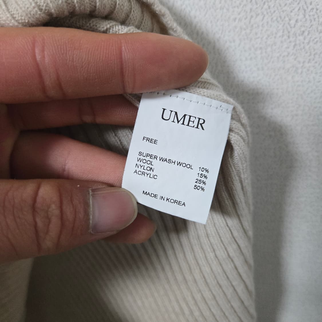 유메르 슬릿 골지 니트 / 여성 니트/ 여자 니트  상품이미지3