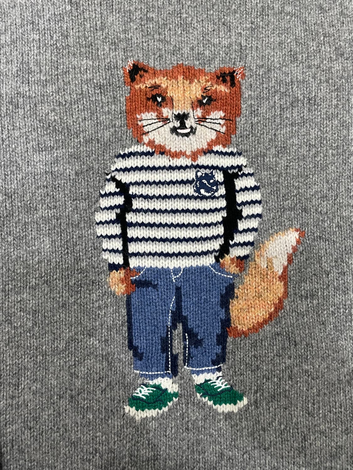 메종 키츠네 드레스드 폭스 인타르시아 울 니트 스웨터 상품이미지6