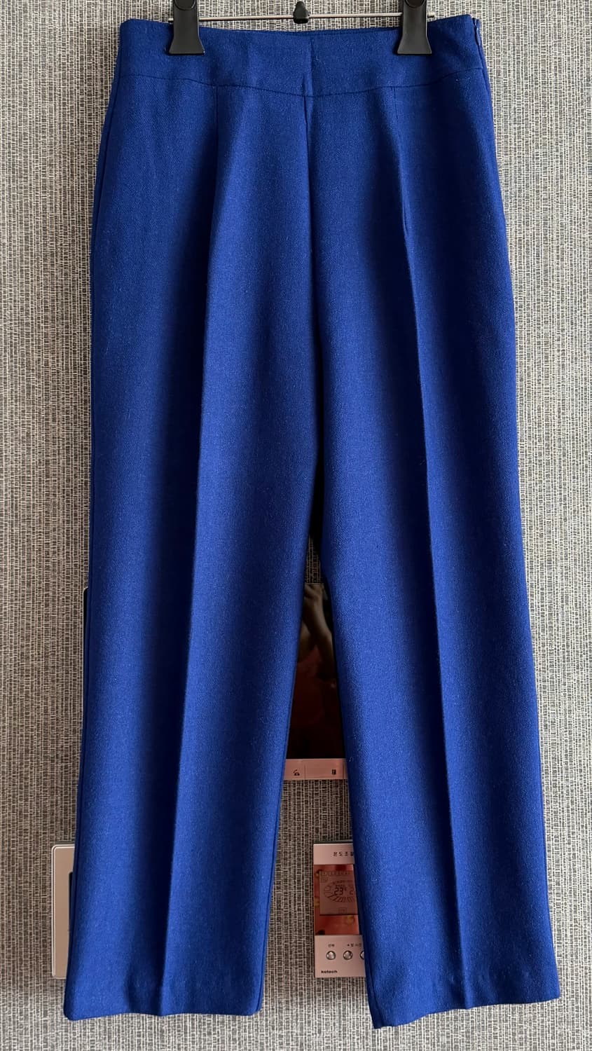 코발트 블루 로얄 블루 슬랙스 정장 바지 스트레이트핏 일자핏 트리우저 S 상품이미지1