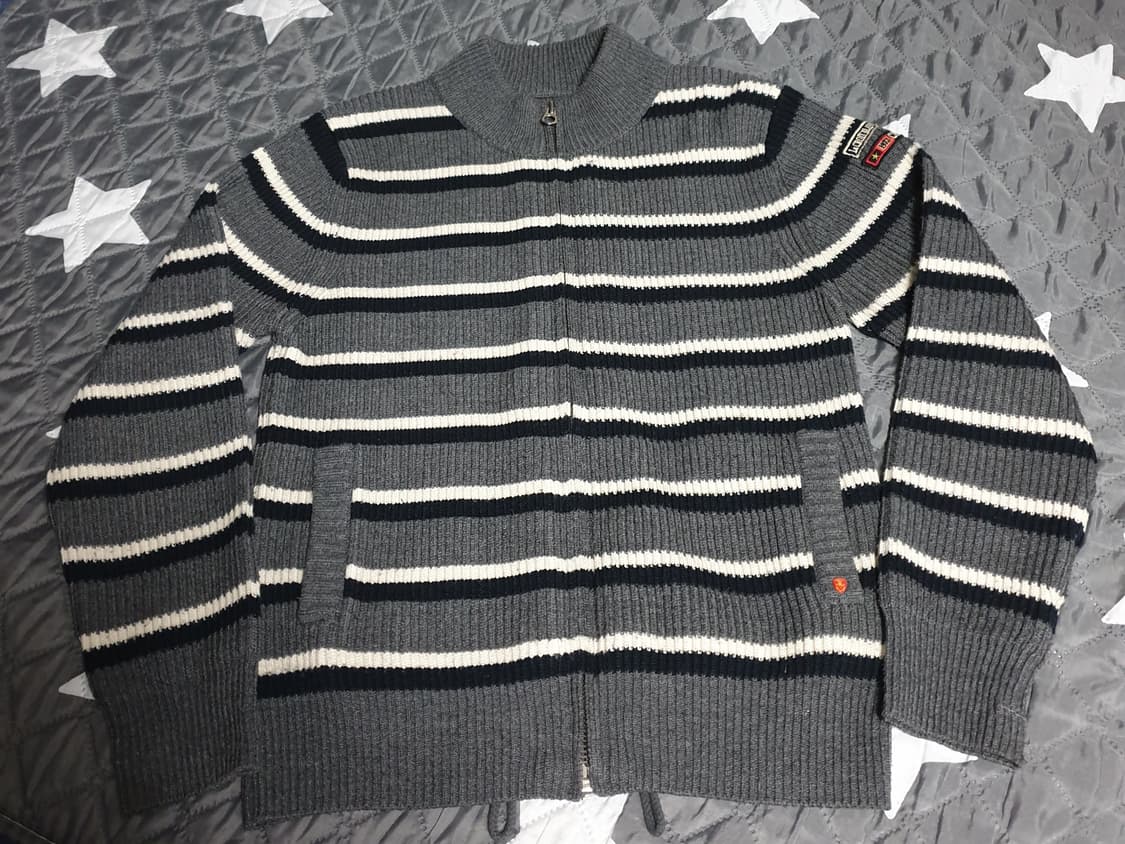 SCOTCH 빈티지 혜비 스트라이프 니트 집업자켓 (L) 상품이미지1