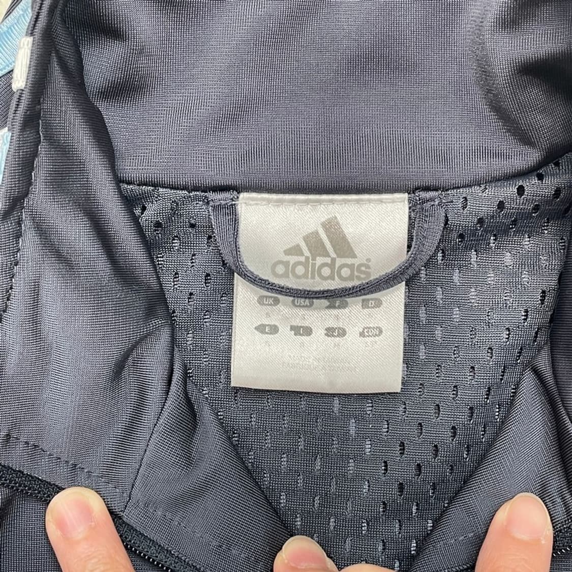 ADIDAS 노카라 배색 트랙탑 져지 네이비 S 상품이미지4