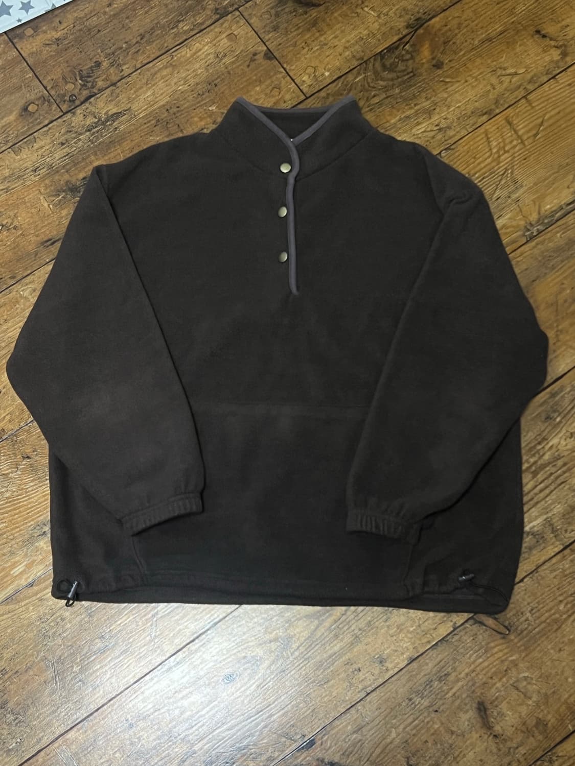 더기 플리스 아노락 맨투맨 브라운 상품이미지9