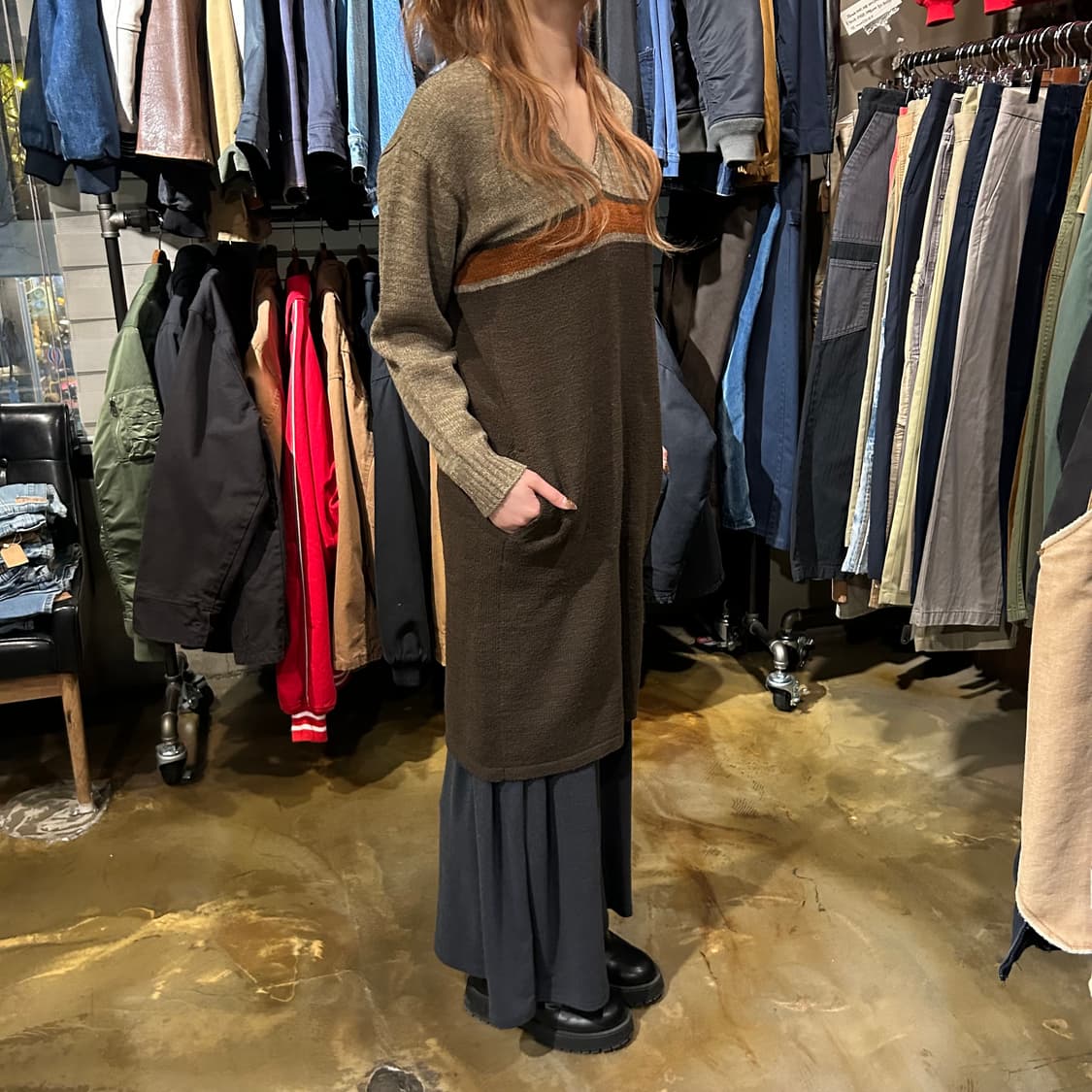 OS) 70-80's 이세이 미야케 All Style 롱 니트 원피스 상품이미지7