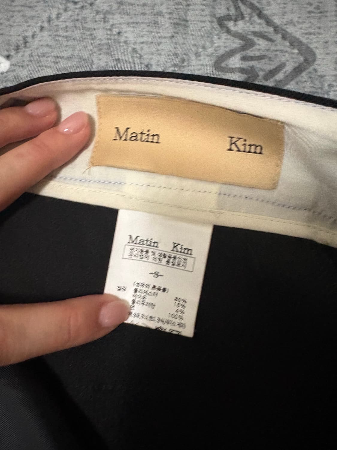 마뗑킴 와이드 팬츠 블랙 S 판매합니다. 상품이미지2