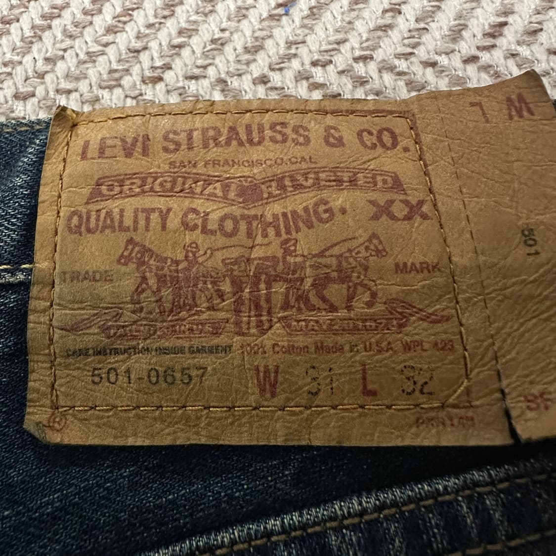 LEVI'S 501 80's usa BIG E selvage jeans 상품이미지7