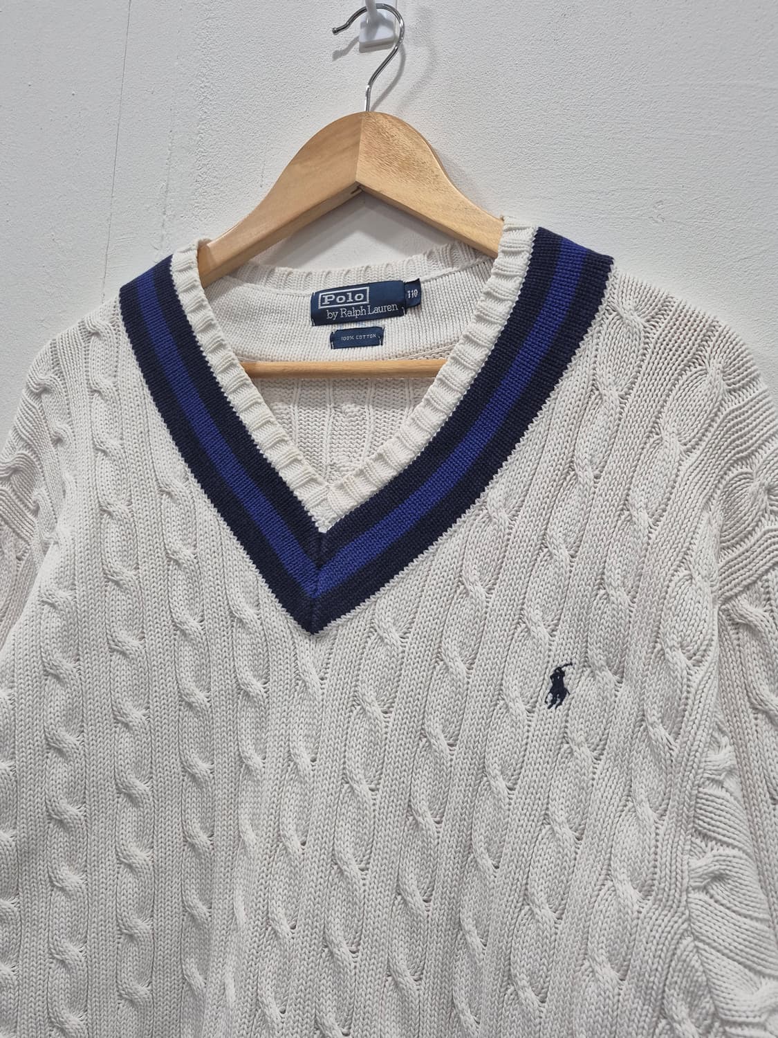 폴로랄프로렌 아이코닉 크리켓 코튼 케이블 스웨터 니트 남성 110사이즈 상품이미지2