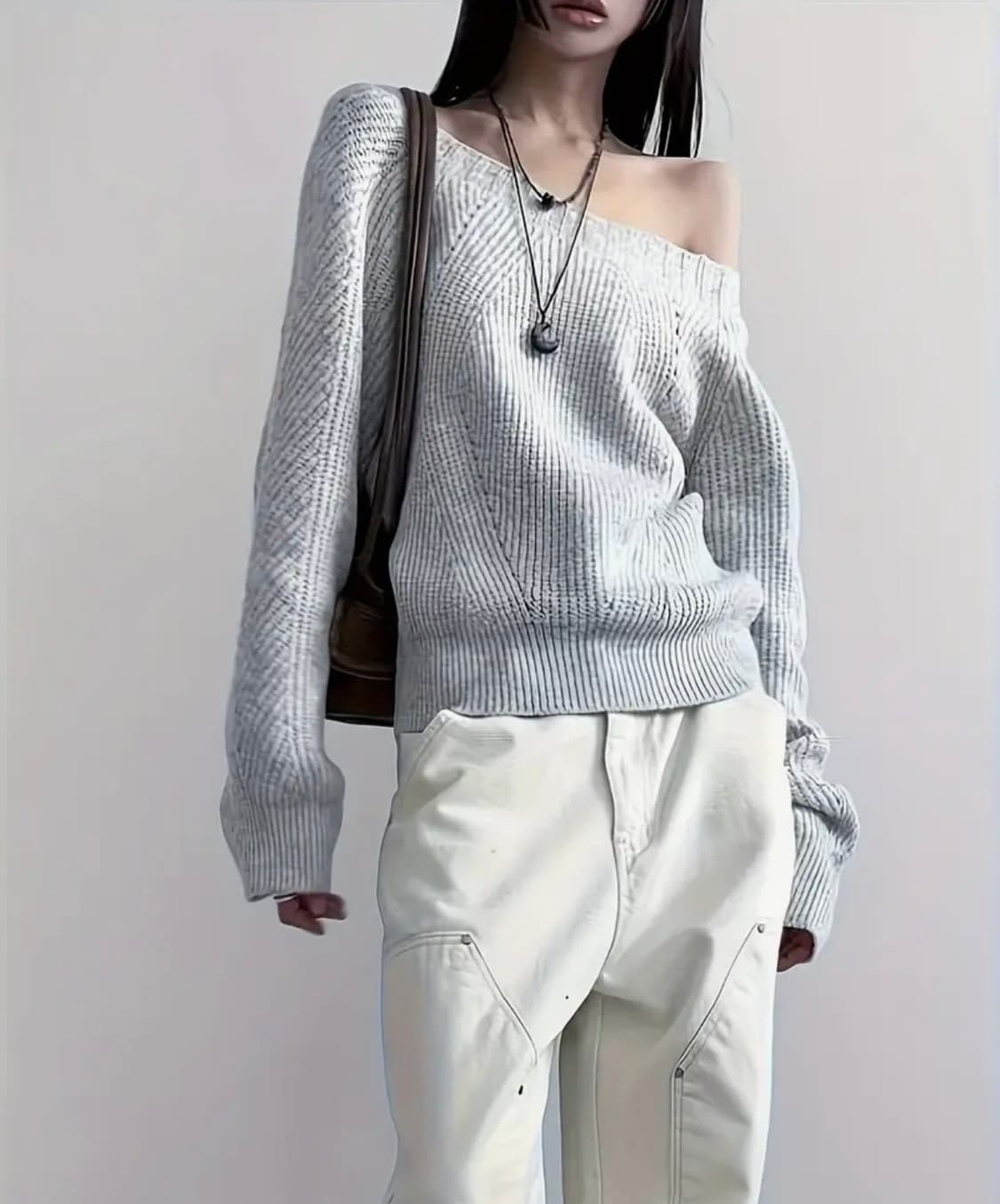 오프숄더 니트 긴팔니트 상품이미지2