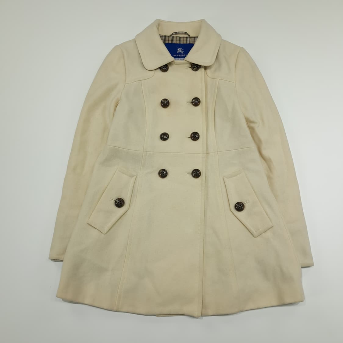 CN880W M 버버리 블루라벨 아이보리 울 코트 상품이미지1