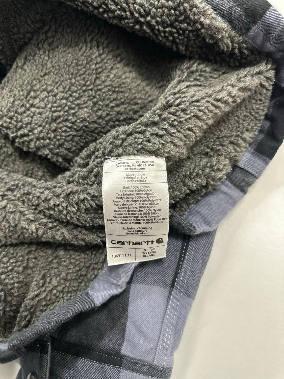 칼하트 퀼팅 체크 셔츠 XL 상품이미지6