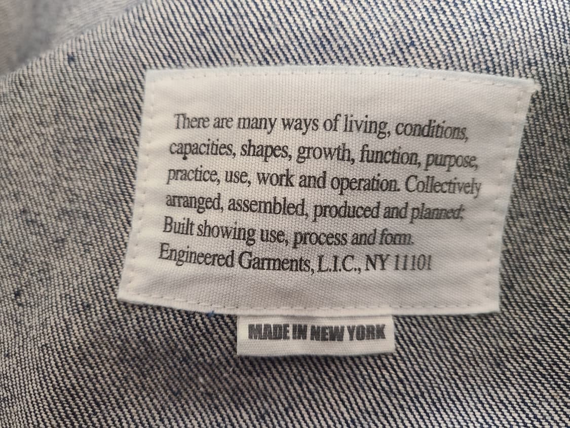 엔지니어드 가먼츠 익스플로러 셔츠 데님 사이즈 S 상품이미지4