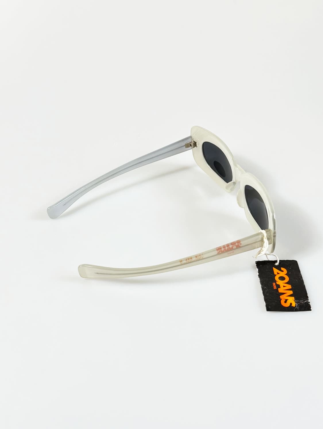 90s 일본제 20ANS 클리어 볼드 스퀘어 빈티지 선글라스 상품이미지4