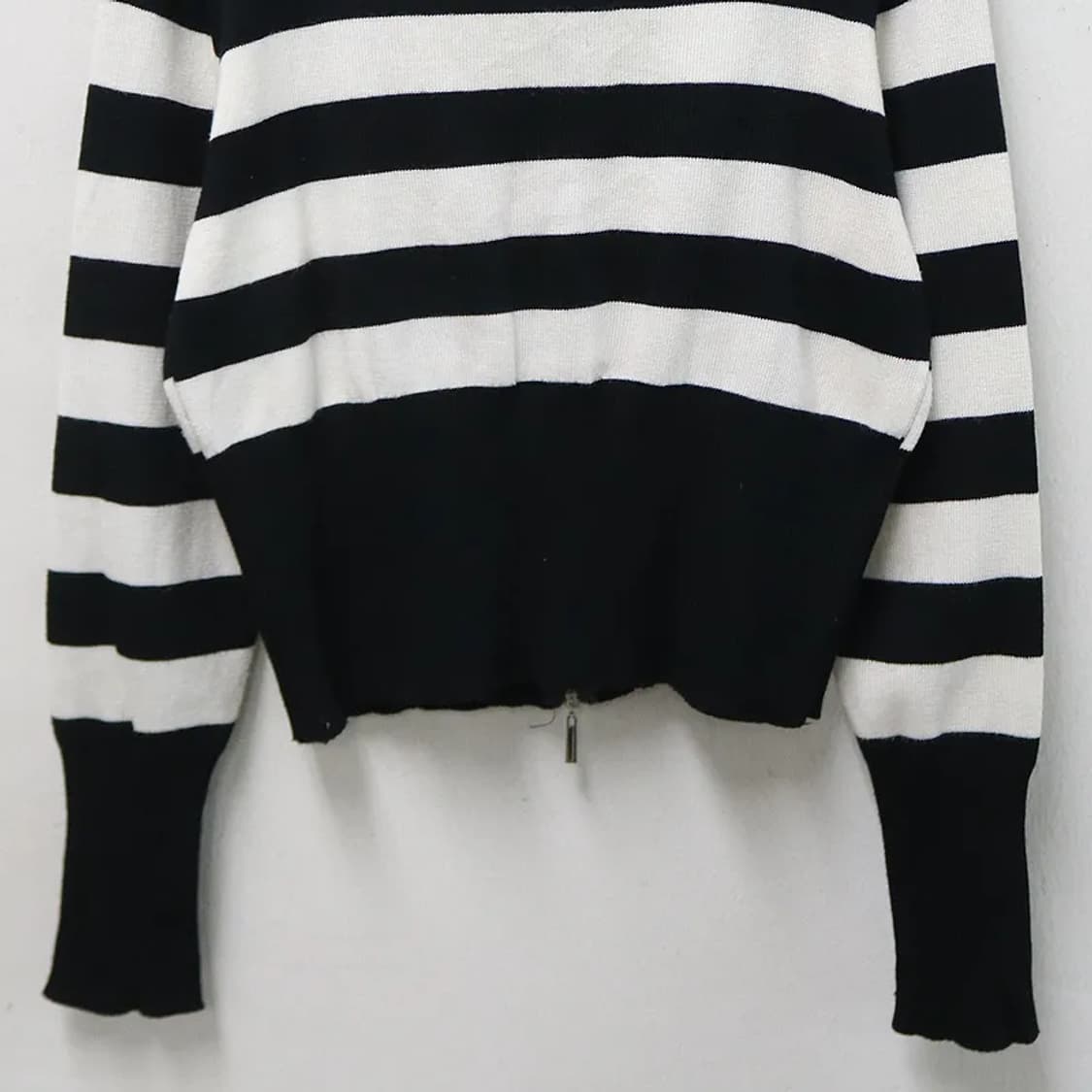 스트라이프 하이넥 니트 집업 62014 상품이미지8