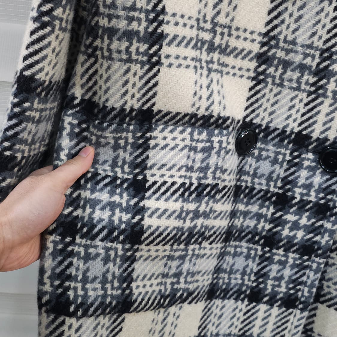 프랑스 빈티지 트위드울 오버핏 더블코트- 우먼프리 상품이미지4