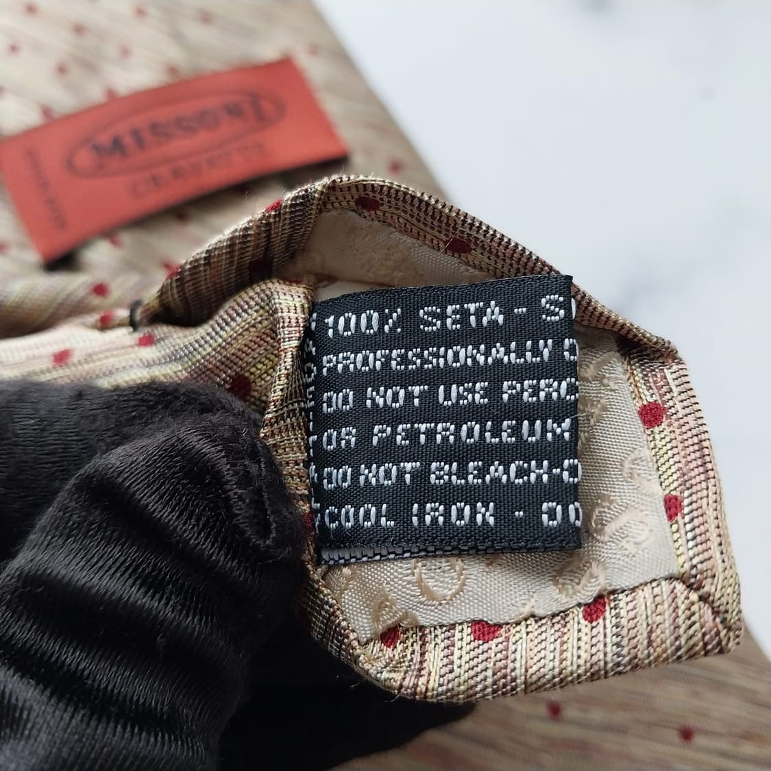 미쏘니 실크 브라운 도트 텍스처 넥타이 8.6cm A+등급 K1798
 상품이미지10