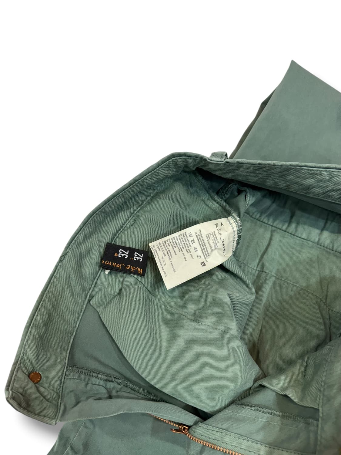 누디진 제이드 그린다이 슬림 카키 팬츠 (32) 상품이미지8