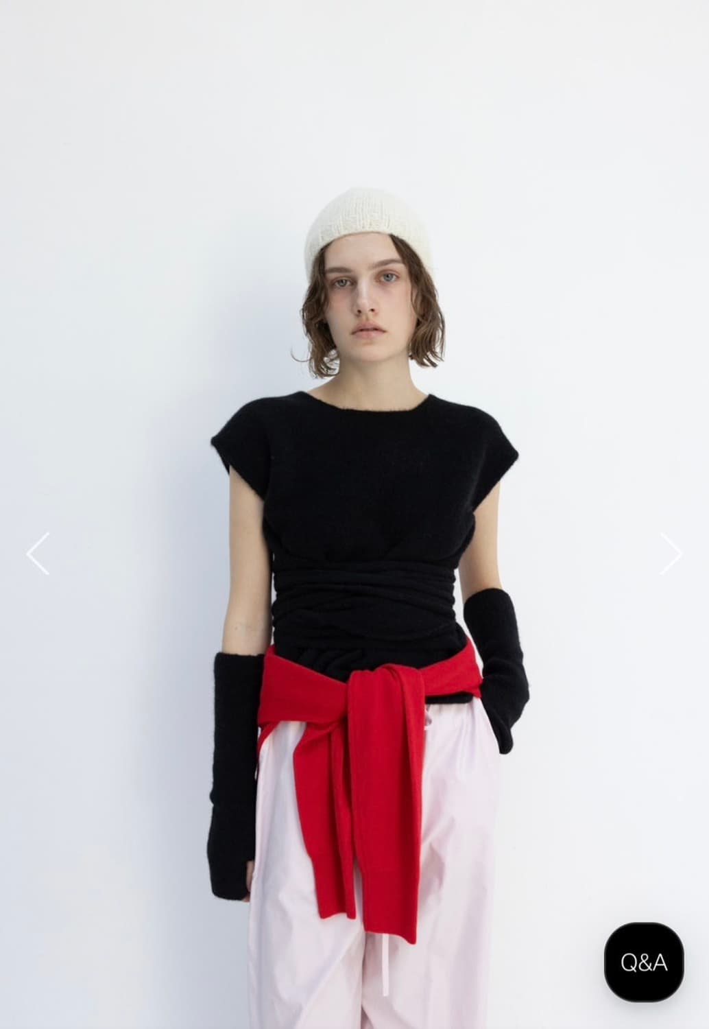 모노하 racoon lace knit 라쿤 레이스 니트 블랙 상품이미지1