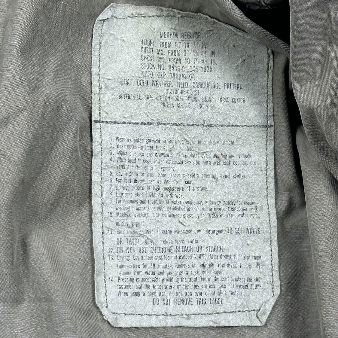 미군 m-65 필드자켓 야상 우드랜드 M-R 상품이미지7