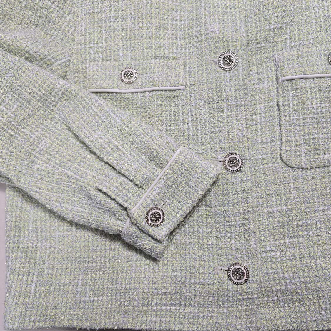 0762 미쏘 MIXXO 트위드 크롭 자켓 M 상품이미지6