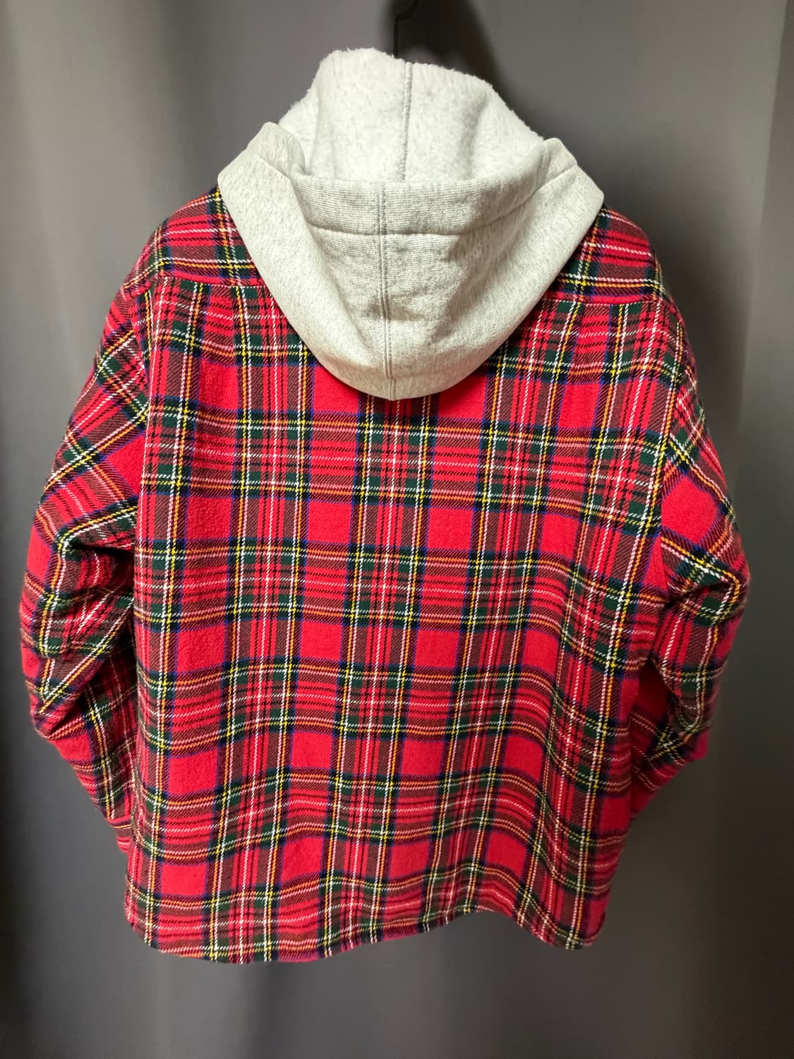 슈프림 타탄 플란넬 후드 셔츠 레드 - 23FW m사이즈 상품이미지2